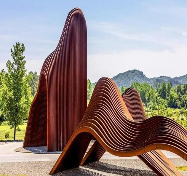 西固锈钢板造型