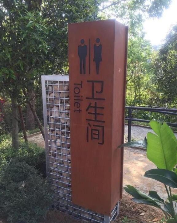 西固锈钢板标识牌